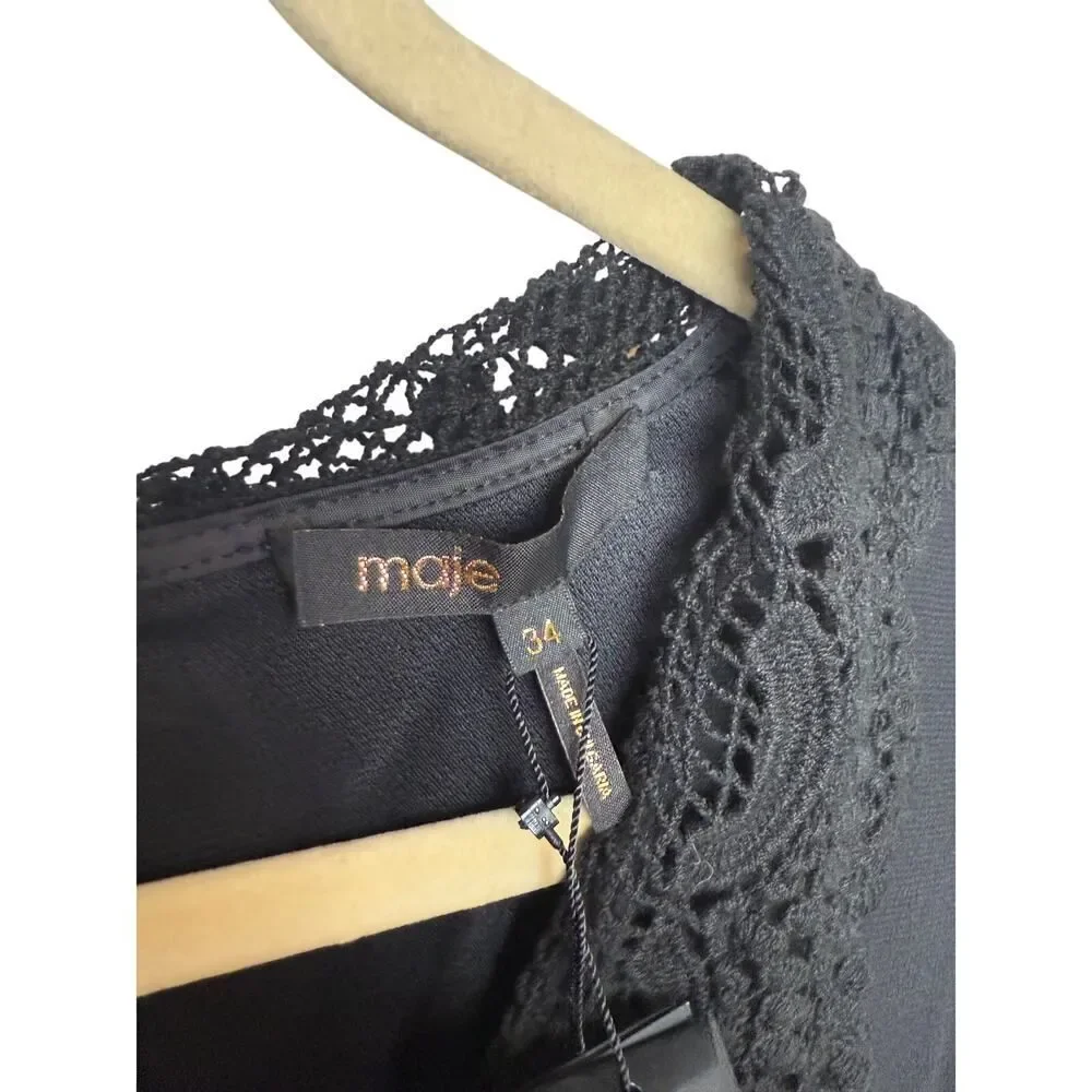 Maje Black Lace Jumpsuit - Picture 4 of 7